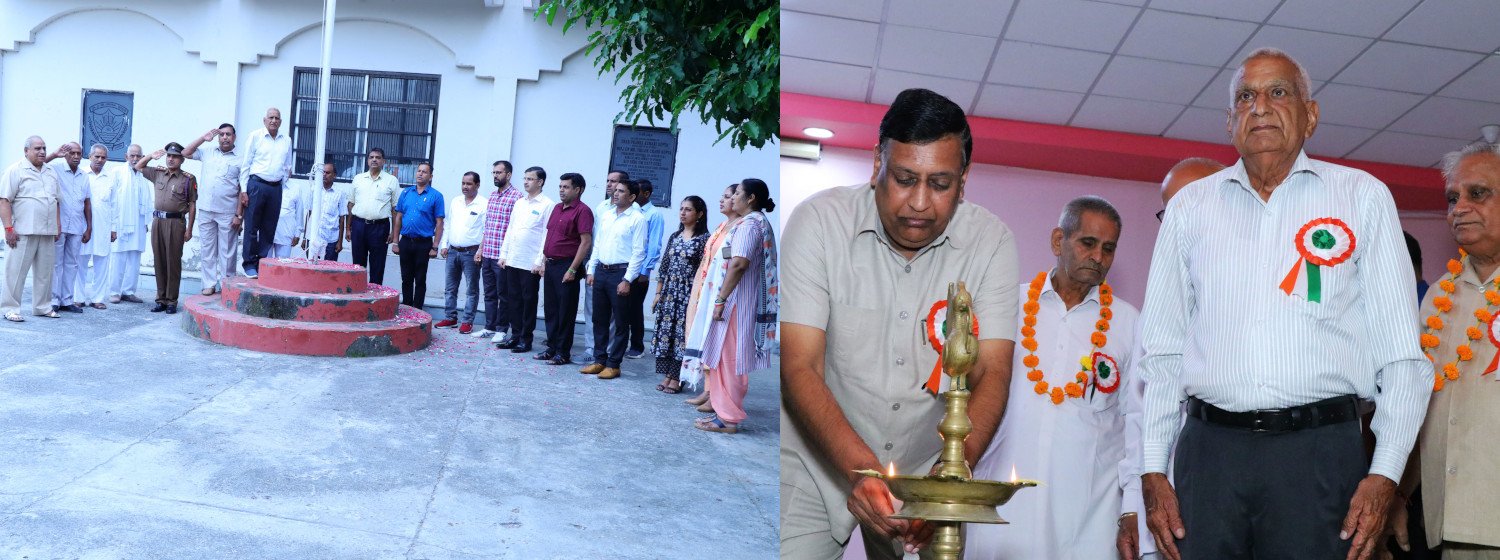 Independence Day flag hoisting ceremony at the college
